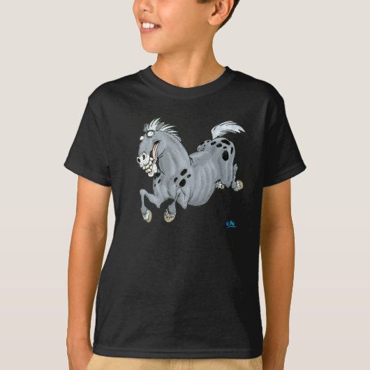 Crazy Cartoon Horse Children T-Shirt (Voorkant)