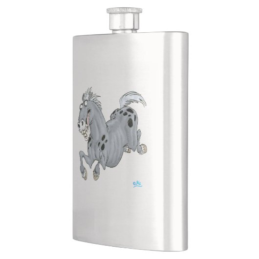 Crazy Cartoon Horse Classic Flask Flacon (Links)