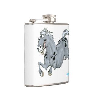Crazy Cartoon Horse Hip Flask Heupfles