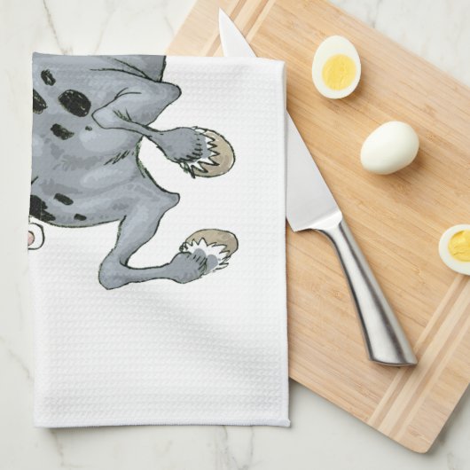 Crazy Cartoon Horse Kitchen Towel Theedoek (Quarter Fold)