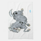 Crazy Cartoon Horse Kitchen Towel Theedoek (Verticaal)