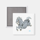 Crazy Cartoon Horse Magnet (Voorkant / Achterkant)
