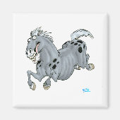 Crazy Cartoon Horse Magnet (Voorkant)