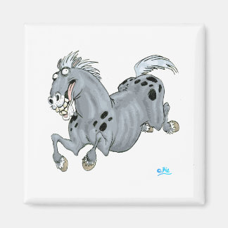 Crazy Cartoon Horse Magnet