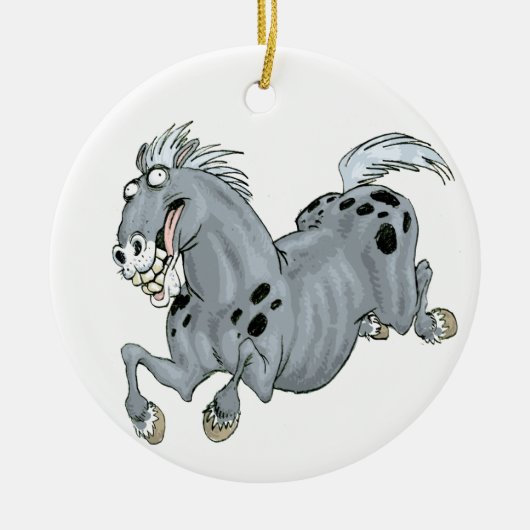 Crazy Cartoon Horse Ornament (Voorkant)
