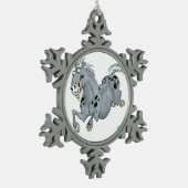 Crazy Cartoon Horse Pewter Ornament (Links)