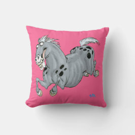 Crazy Cartoon Horse Pillow Kussen
