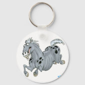 Crazy Cartoon Horse Sleutelhanger (Voorkant)