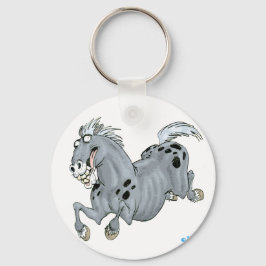 Crazy Cartoon Horse Sleutelhanger