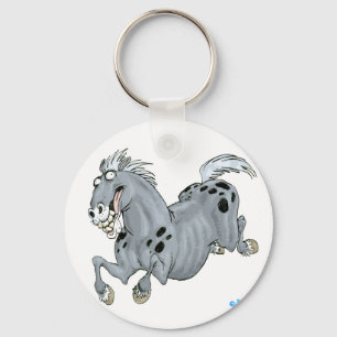 Crazy Cartoon Horse Sleutelhanger