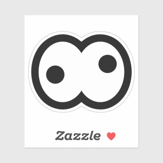 Crazy Cartoon oogbal vinyl Sticker (Vel)