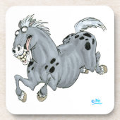 Crazy Cartoon Paard Onderzetters Set (Voorkant)