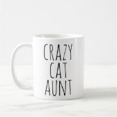 Crazy Cat Aunt Text Design Koffiemok (Links)