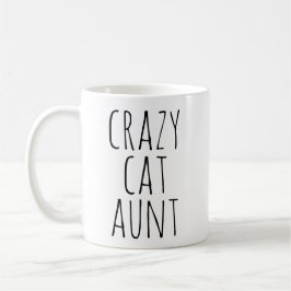 Crazy Cat Aunt Text Design Koffiemok