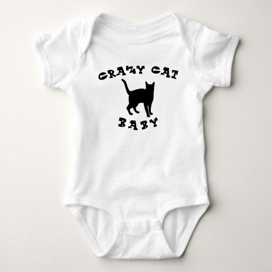 Crazy Cat Baby One-Piece Baby Bodysuit (Voorkant)