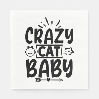 Crazy cat baby servet