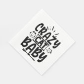 Crazy cat baby servet (Hoek)