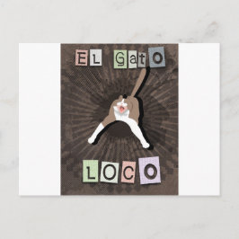 Crazy Cat Briefkaart