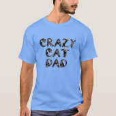 Crazy Cat Dad Black Logo T-shirt (Voorkant)