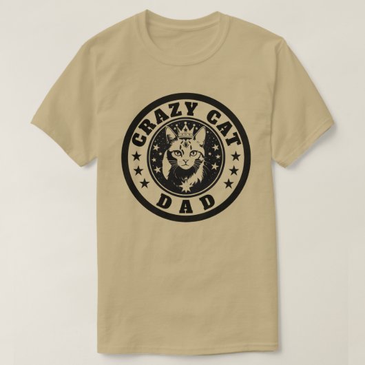 Crazy Cat Dad Shirt (Design voorkant)