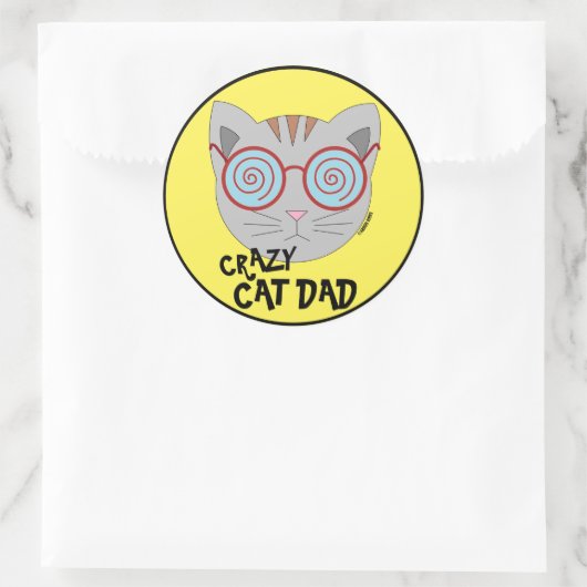 Crazy Cat Dad Sticker (Tas)