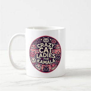 Crazy cat dames voor Kamala! Koffiemok