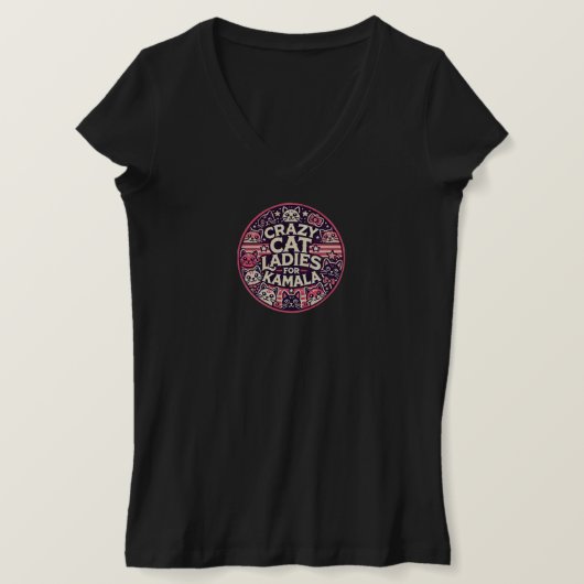 Crazy cat dames voor Kamala! T-shirt (Design voorkant)