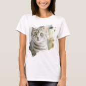 Crazy Cat Design T-shirt (Voorkant)