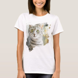Crazy Cat Design T-shirt