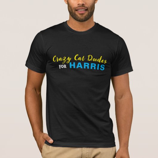 Crazy Cat Dudes voor HARRIS Funny T-shirt (Voorkant)