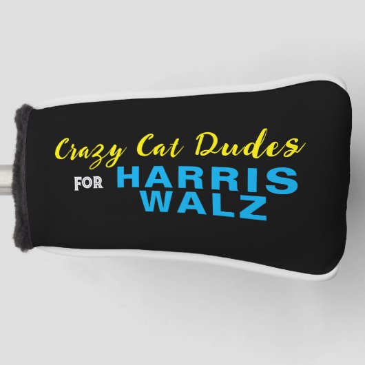 Crazy Cat Dudes voor HARRIS WALZ Golf Head Hoesje Golfheadcover (Voorkant)
