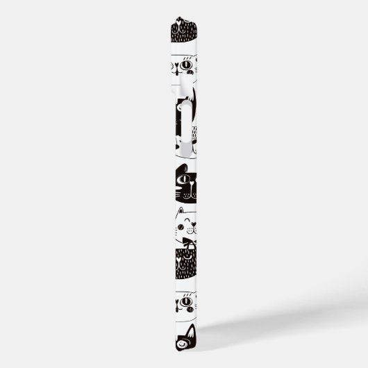 Crazy Cat Faces Pattern Case-Mate iPhone Case (Achterkant / Links)