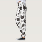 Crazy Cat Faces Pattern Leggings (Links)