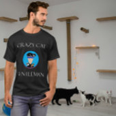 crazy cat gentleman t-shirt