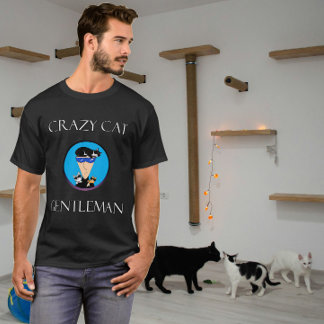 crazy cat gentleman t-shirt