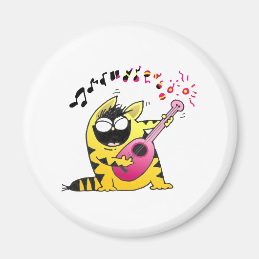 Crazy Cat gitarist Magneet (Voorkant)
