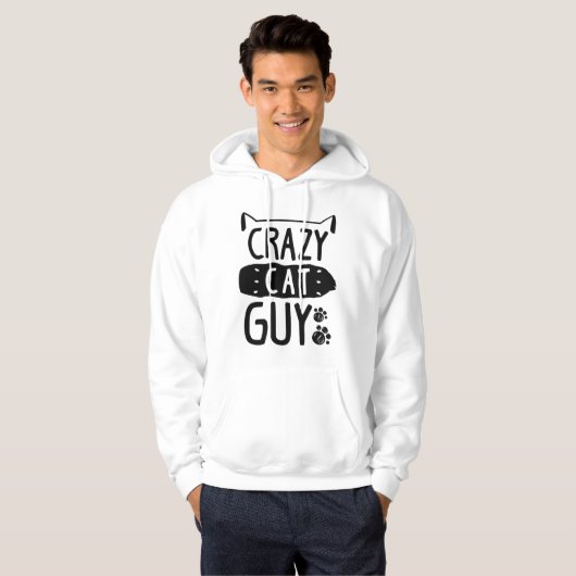 Crazy Cat Guy Hoodie (Voorkant volledig)