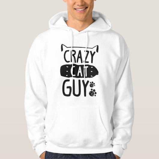Crazy Cat Guy Hoodie (Voorkant)