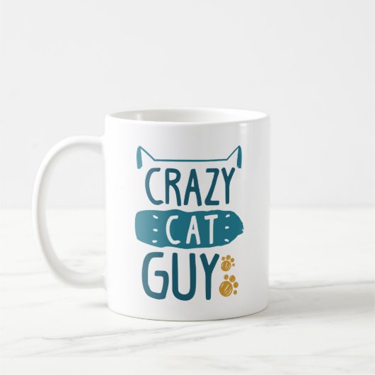 Crazy Cat Guy Koffiemok (Links)