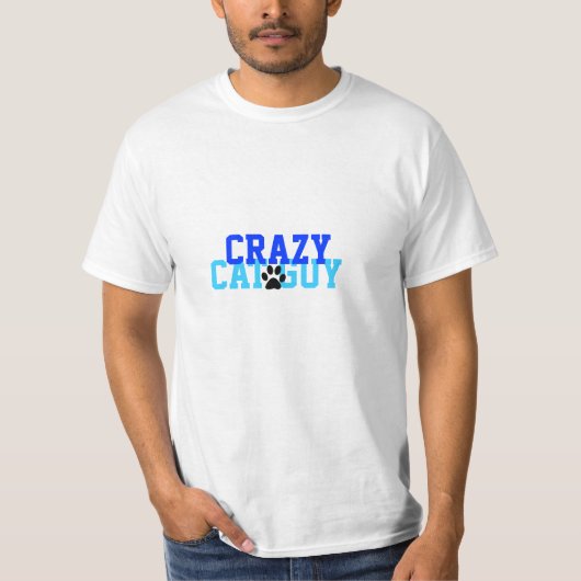 Crazy Cat Guy T-shirt (Voorkant)