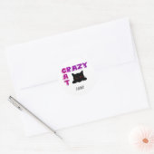 "CRAZY CAT" KINDER STICKERS. RONDE STICKER (Envelop)