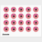 "CRAZY CAT" KINDER STICKERS. RONDE STICKER (Vel)