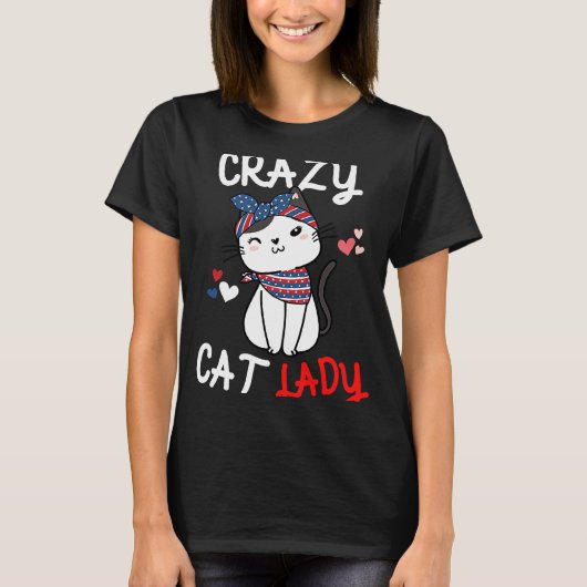 Crazy Cat Lady Animal Moederdag T-shirt (Voorkant)