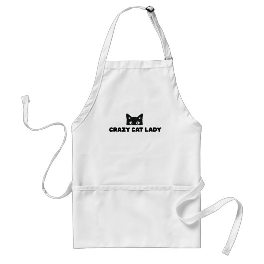 Crazy Cat Lady Apron Standaard Schort (Voorkant)