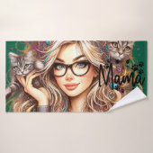 Crazy Cat Lady  Badhanddoek (Badhanddoek)