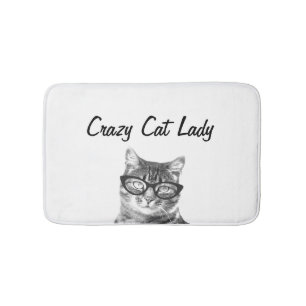 CRAZY CAT LADY badmat voor grappige badkamer