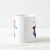 Crazy Cat Lady Black Cat en Colorful Paws Koffiemok (Center)