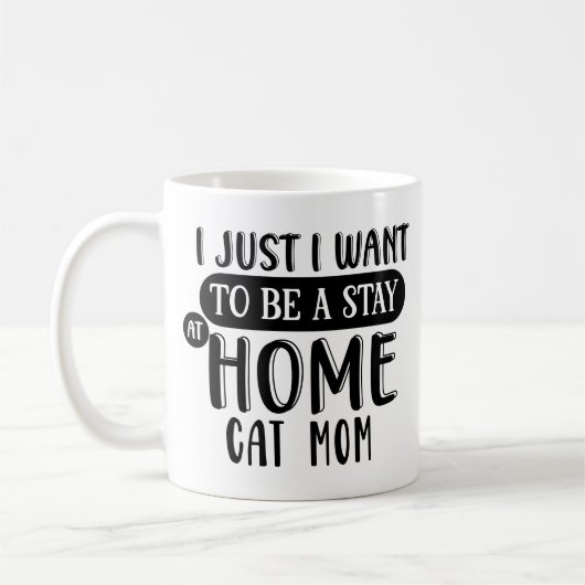 Crazy Cat Lady | Blijf thuis Kat Mam Humor Koffiemok (Links)