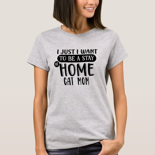 Crazy Cat Lady | Blijf thuis Kat Mam Humor T-shirt (Voorkant)