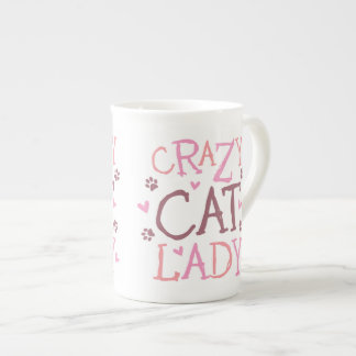 Crazy Cat Lady Bone China Mok